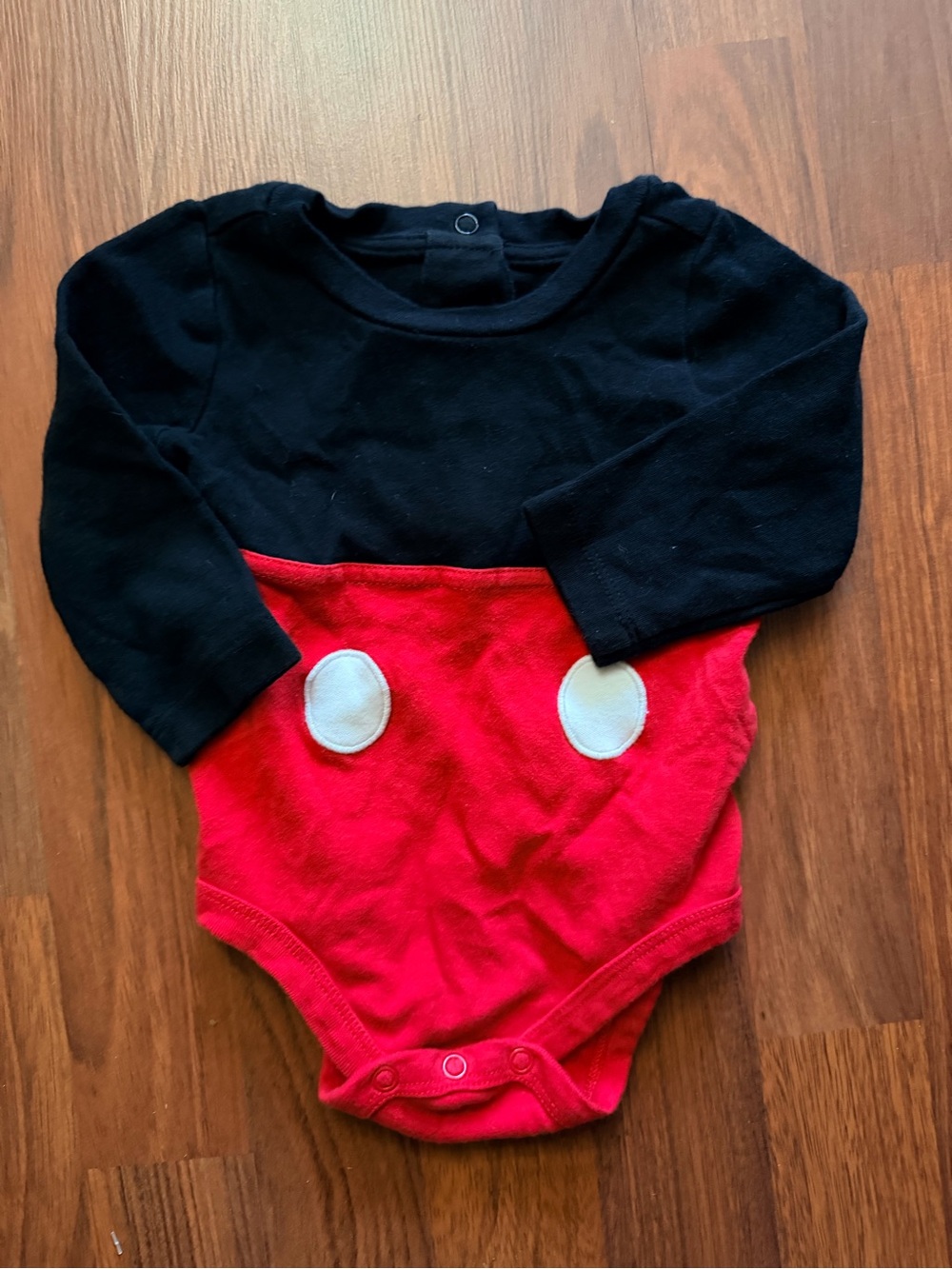 Disney Mickey Mouse Black and Red Baby One-Piece Costume